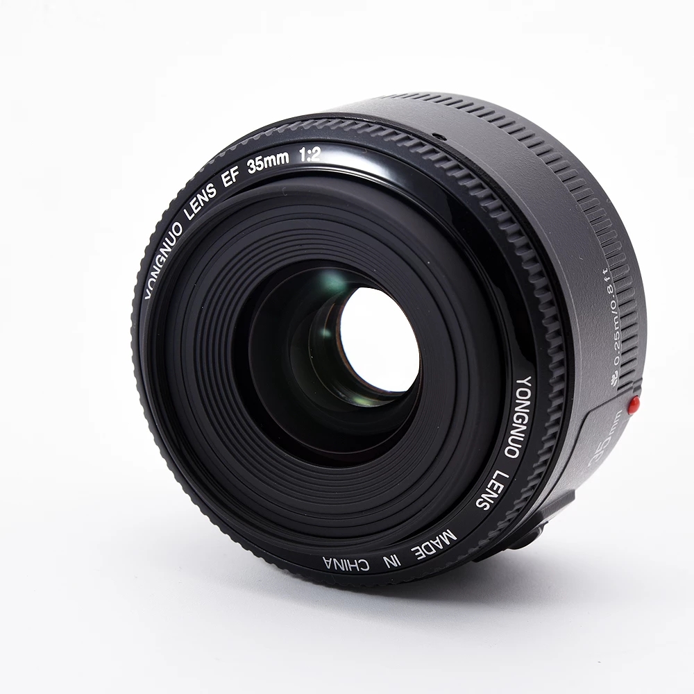 YONGNUO YN35mm F2 35mm Lens 1:2 AF/MF Wide-Angle Fixed Focus / Large Aperture Auto Zoom Lens +Gift For Canon EF Mount EOS Camera. 
