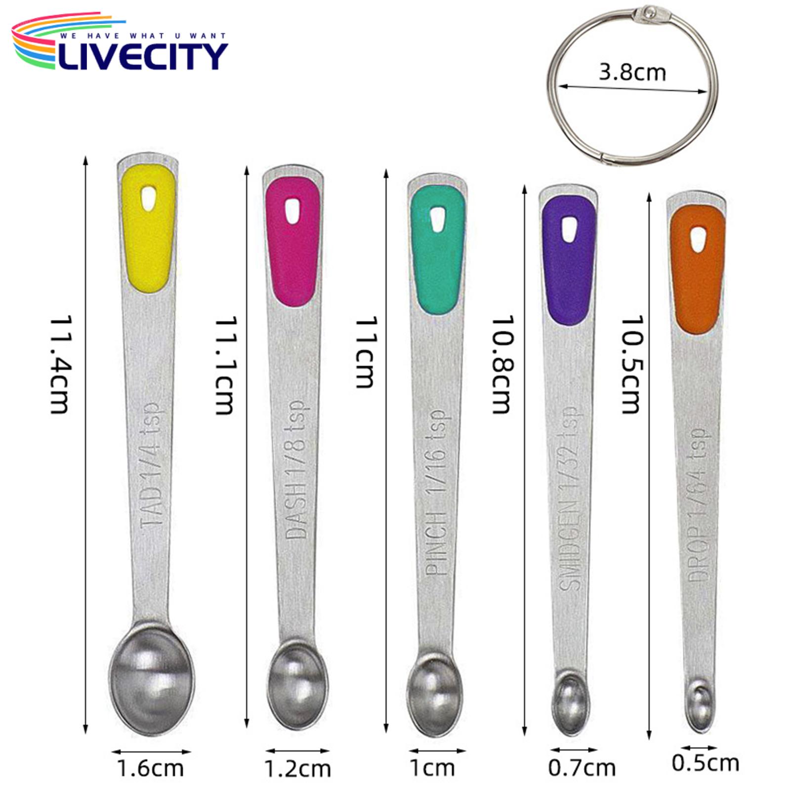 Stainless Steel Measuring Spoons Space-saving Measuring Spoons. 