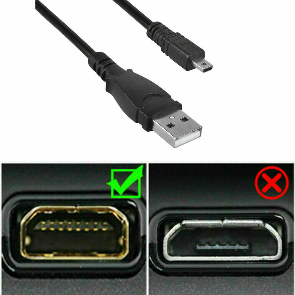 USB DC Charger +Data SYNC Cable Cord Lead For Nikon Coolpix S8200 camera. 