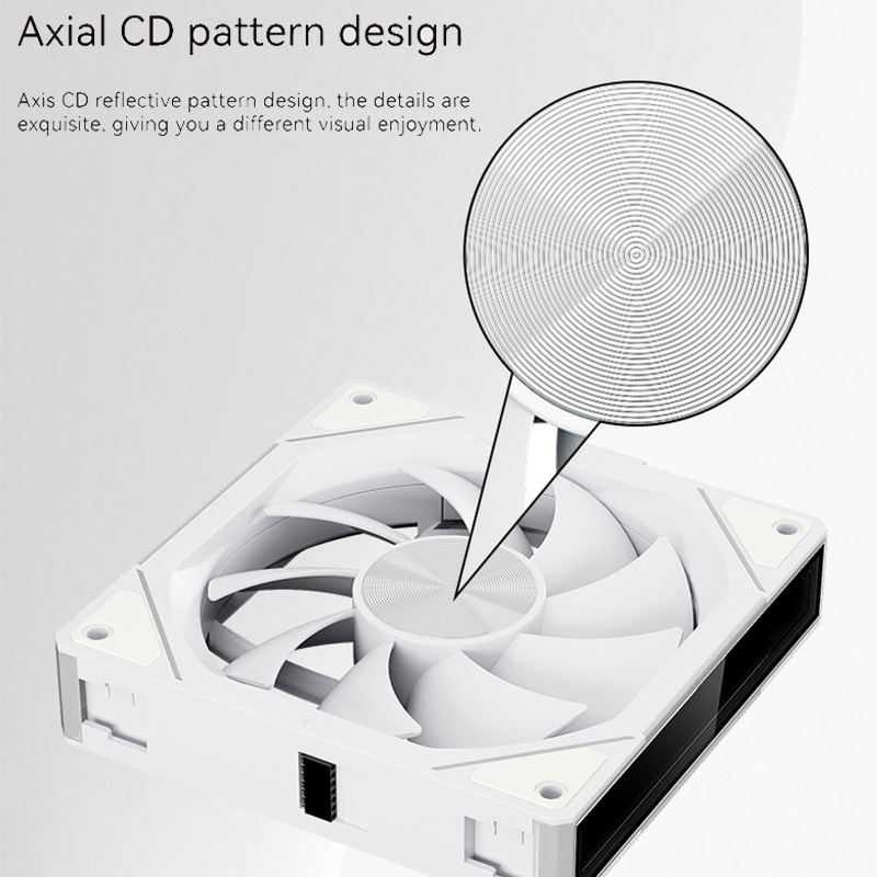 TEUCER 1 adet JM-5 bilgisayar kasası Fan 12CM ARGB ayna işık efekti kablosuz modüler Fan 4pin PWM su soğutma 360mm soğutucu Fan. 