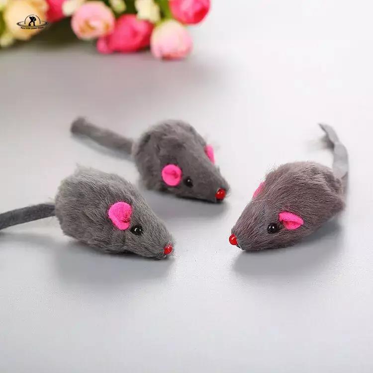 Hot Creative Funny Clockwork Spring Power Plush Mouse Toy Cat Dog Playing Toy Mechanical Motion Rat Pet Accessories Cat Toys. 