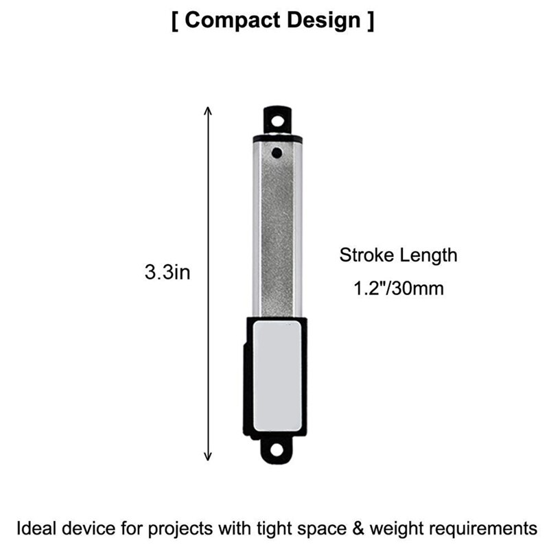 Retail 12V DC Waterproof IP54 Mini Linear Actuator 100 Mm Stroke Electric Linear Motor Window Opener-50000-3V. 