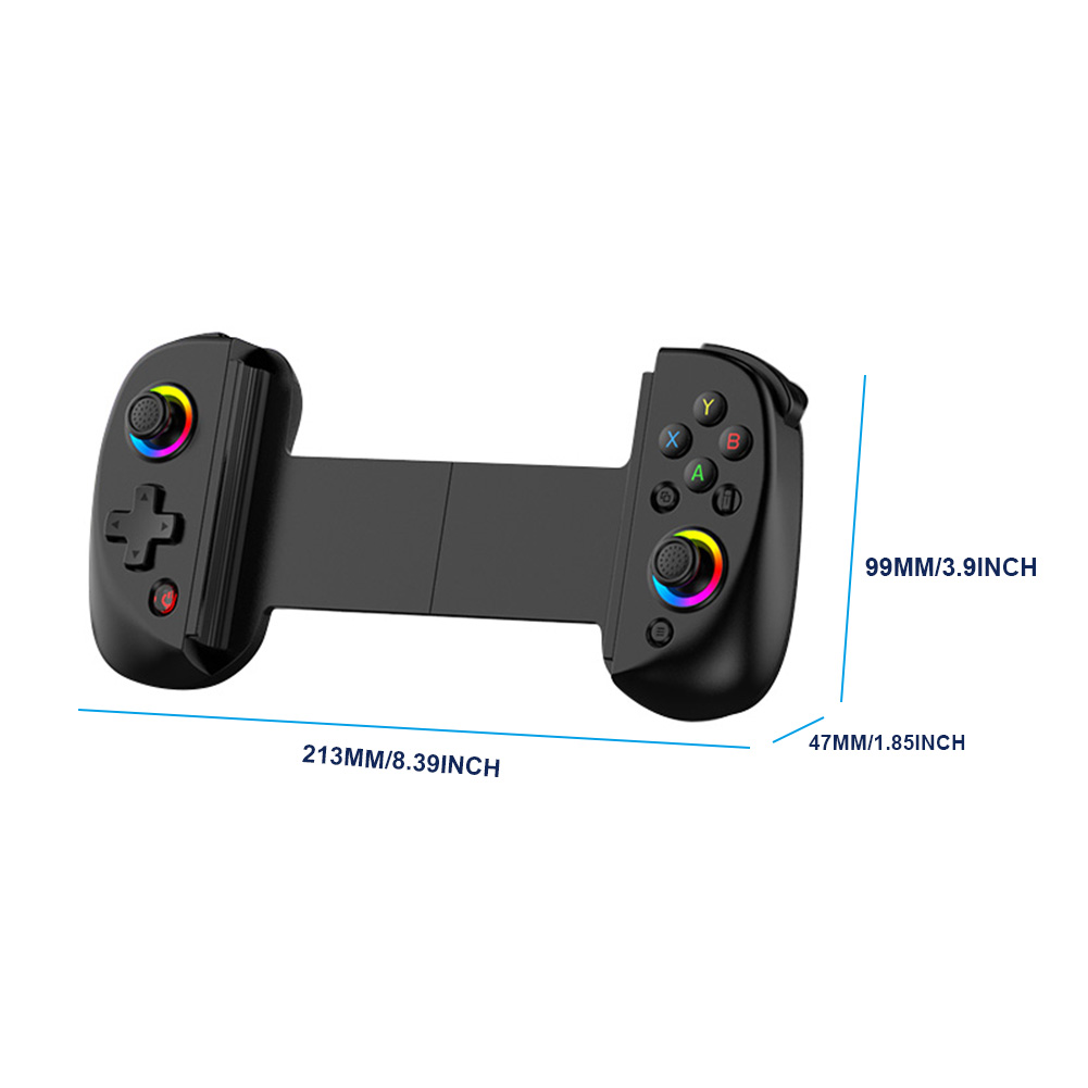 D8 Wireless Telescopic Game Controller with Turbo/6-axis Gyro/Vibration Gamepad Bluetooth5.2 For Android iOS PS3 PS4 Switch PC. 