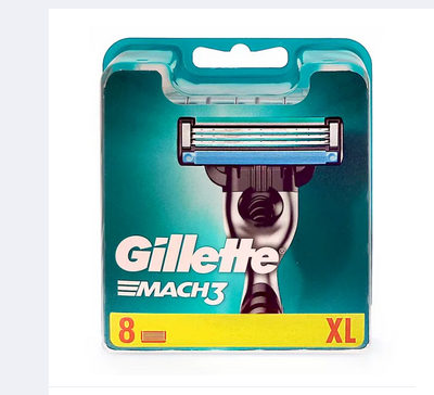 Gillette Mach3 8 PCs Cartridge Blade Germany+poland