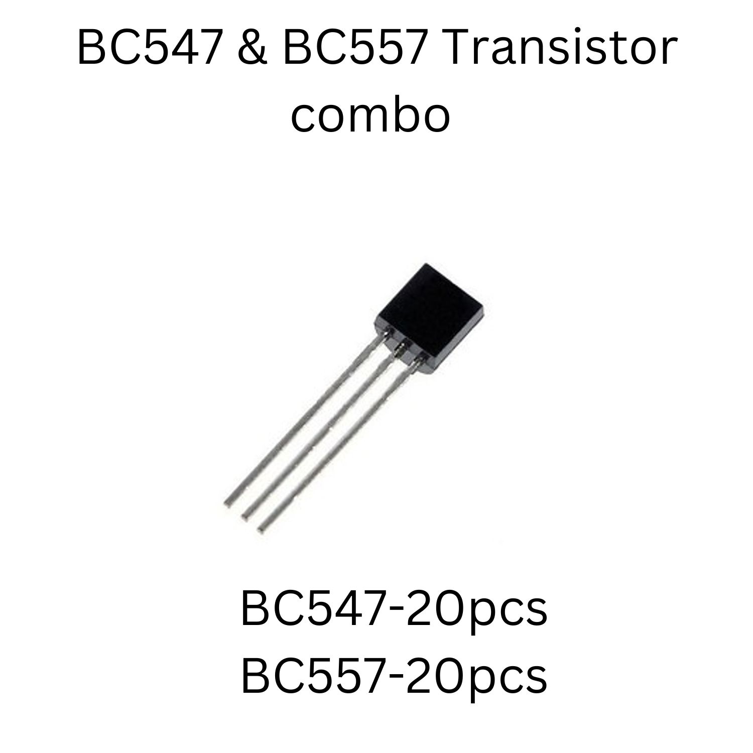 40 pcs Transistor combo pack Bc547 & Bc557