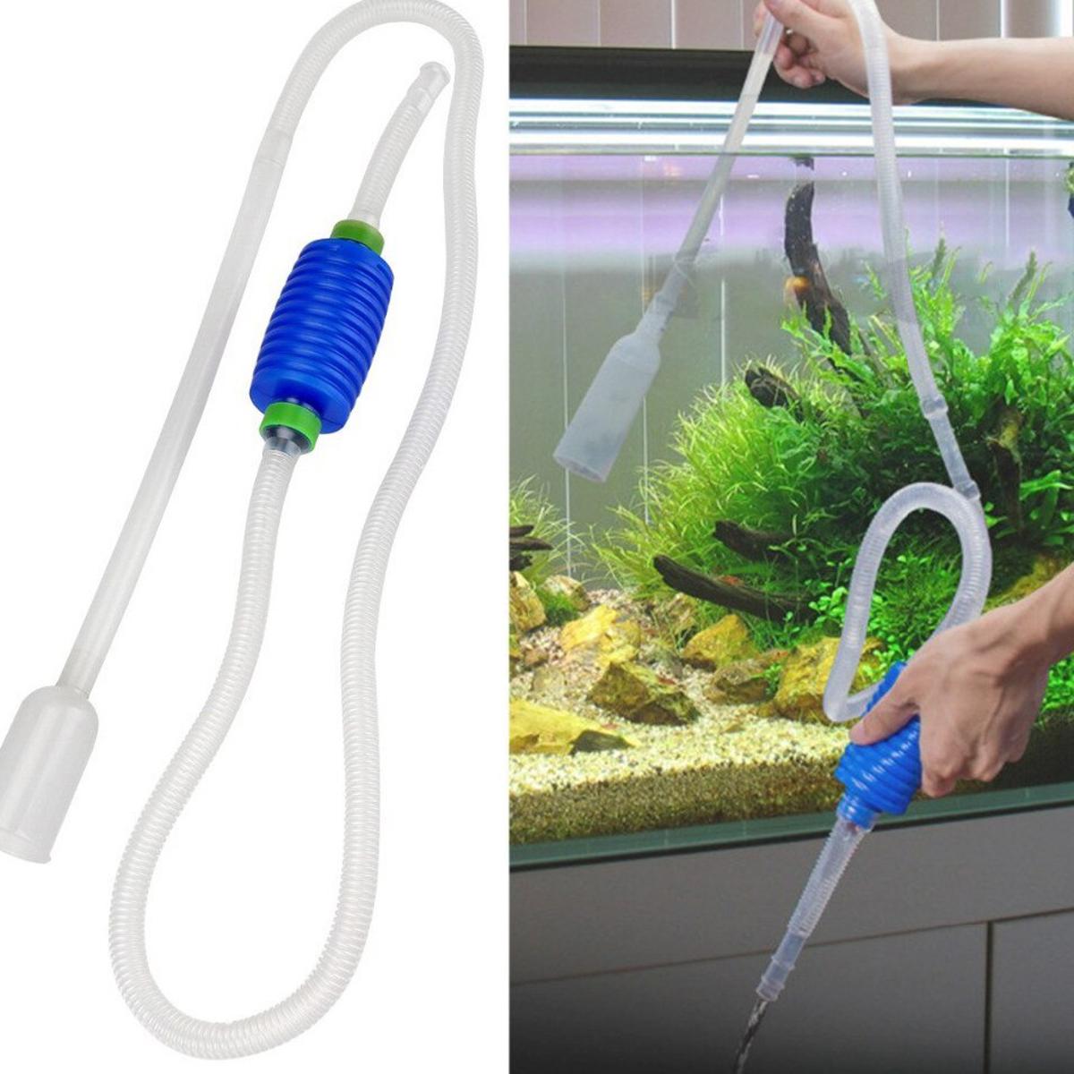 Water Area Aquarium Fish Tank Siphon Gravel Cleaner Syphon Manual