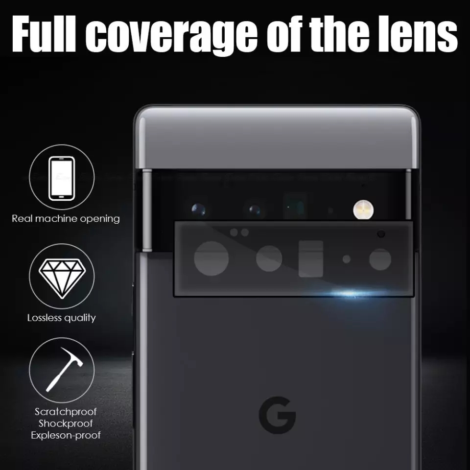 Pixel 6 Pro / Pixel 6  9H Hardness Curved 3D Camera Lens Protector Scratch Resistant Real Tempered Glass. 