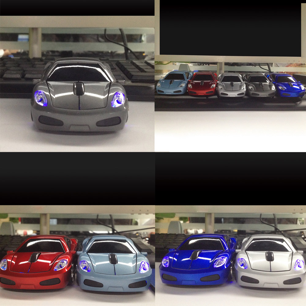 (NEW)2.4GHz Wireless Racing Car Shaped Optical USB Mouse/Mice 3D 3 Buttons 1000 DPI/CPI for PC Laptop Desktop. 
