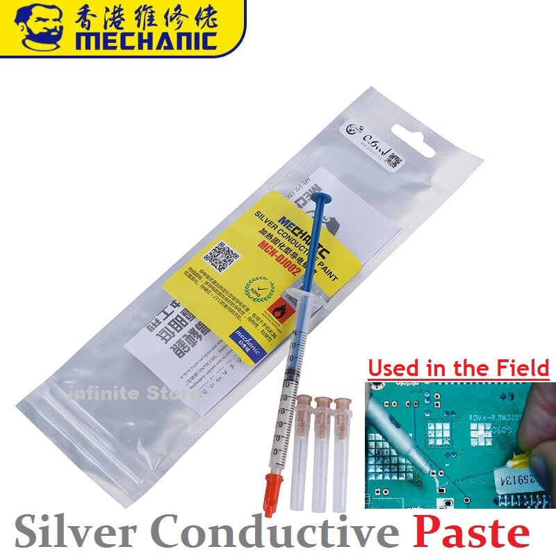Mechanic MCN-DJ002 Silver Conductive Slurry Injector 0.2 0.3 0.4 0.5 0.7 1.0ML Electrically Paste Adhesive circuit Maintenance tool