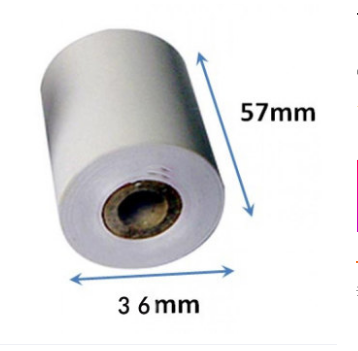 Thermal POS Paper Roll for POS Printer 58mm Machine, Receipt Paper-(Minimum Order Quantity) - 6 PCs 56x37 mm. 