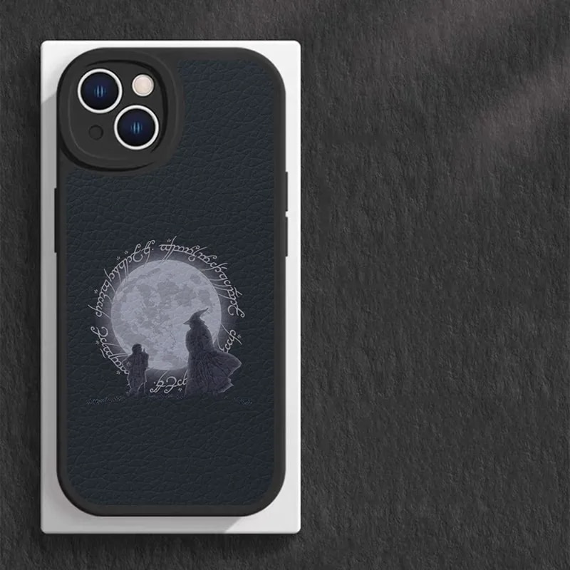 Movie Rings Of The Lords Phone Case Lambskin For Iphone 15 13 Pro Max 12 11 14 Mini X Xr Xs 8 7 Puls Se Luxury Mobile Cover