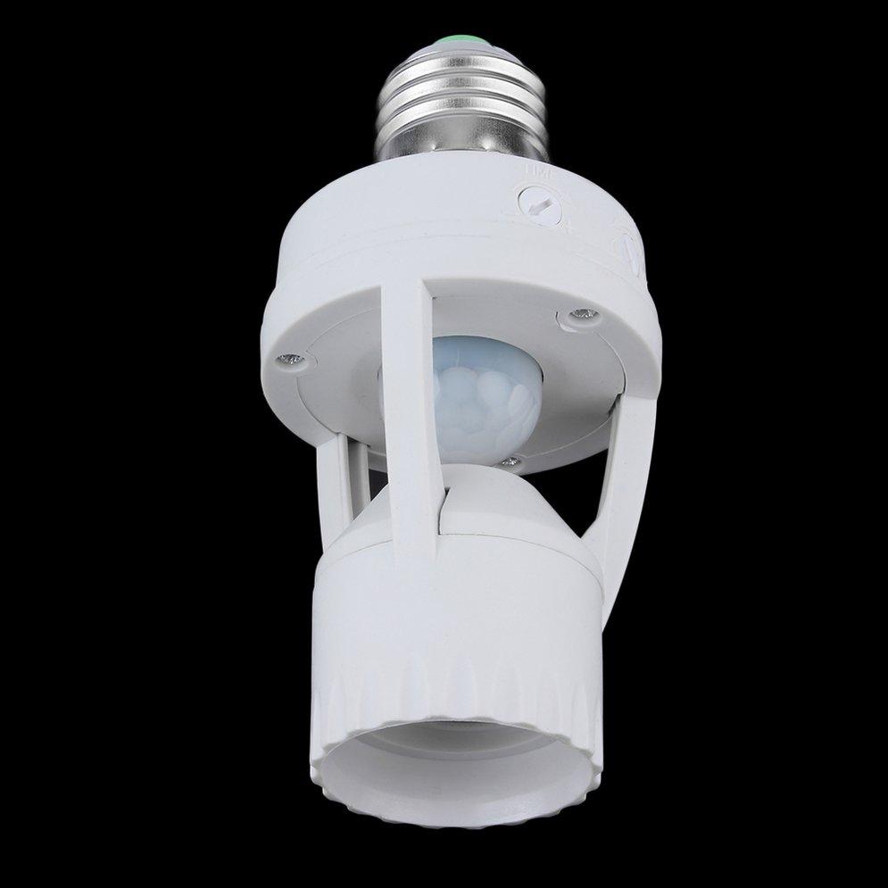 E27 LED Infrared Motion Detection Light Sensor Light Bulb Switch Home White. 