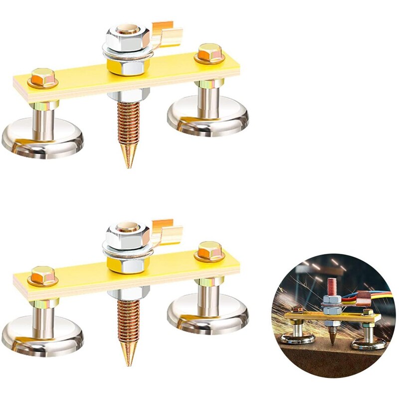 【VisioN Shop】Welding net Head, netic Welding Support Clamp, Copper Tail Welding Stability, Strong netism Large Suction 2Pcs. 