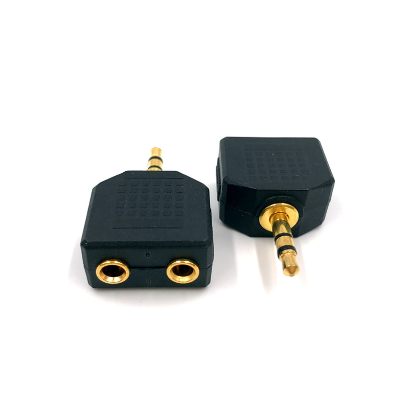 3.5mm 1 to 2 Audio Duplicator Adapter - Black. 