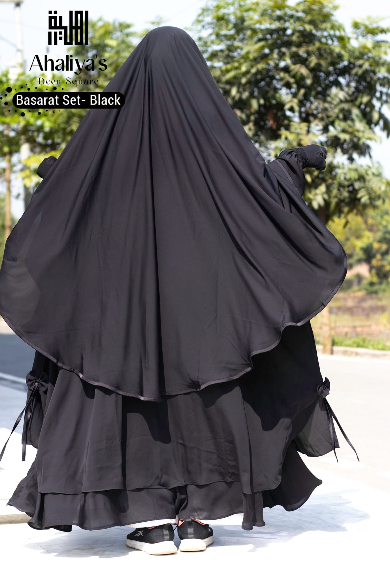 BASHARA SET KAFTAN HIJAB ATTACH NIQAB SKIRT MUSLIM WOMEN KHAAS PORDA. 