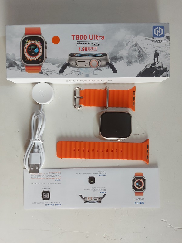 T800 Ultra Smartwatch Calling Option Wireless Charger. 