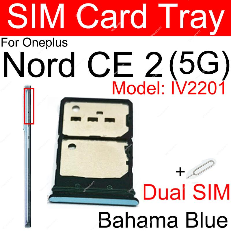 Sim Tray SD Card Tray Holder Card Compatible with OnePlus Nord 2 Nord N10 N20 N100 N200 N300 Nord CE CE2 5G With Sim Ejector Pin Replacement Part. 