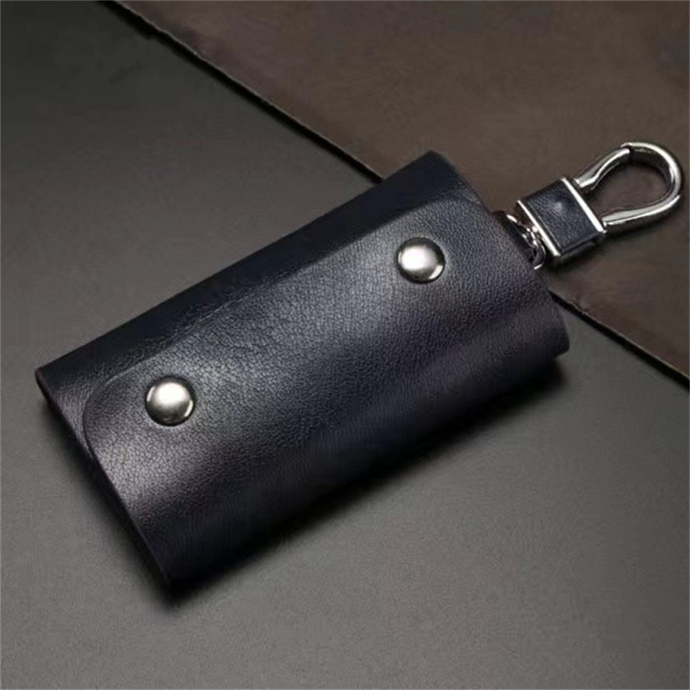 Zippered Closure Key Wallet Luxury Leather Compact Size Keychain Case Multi-Slot Key Holder for Car Keys Home Management. 