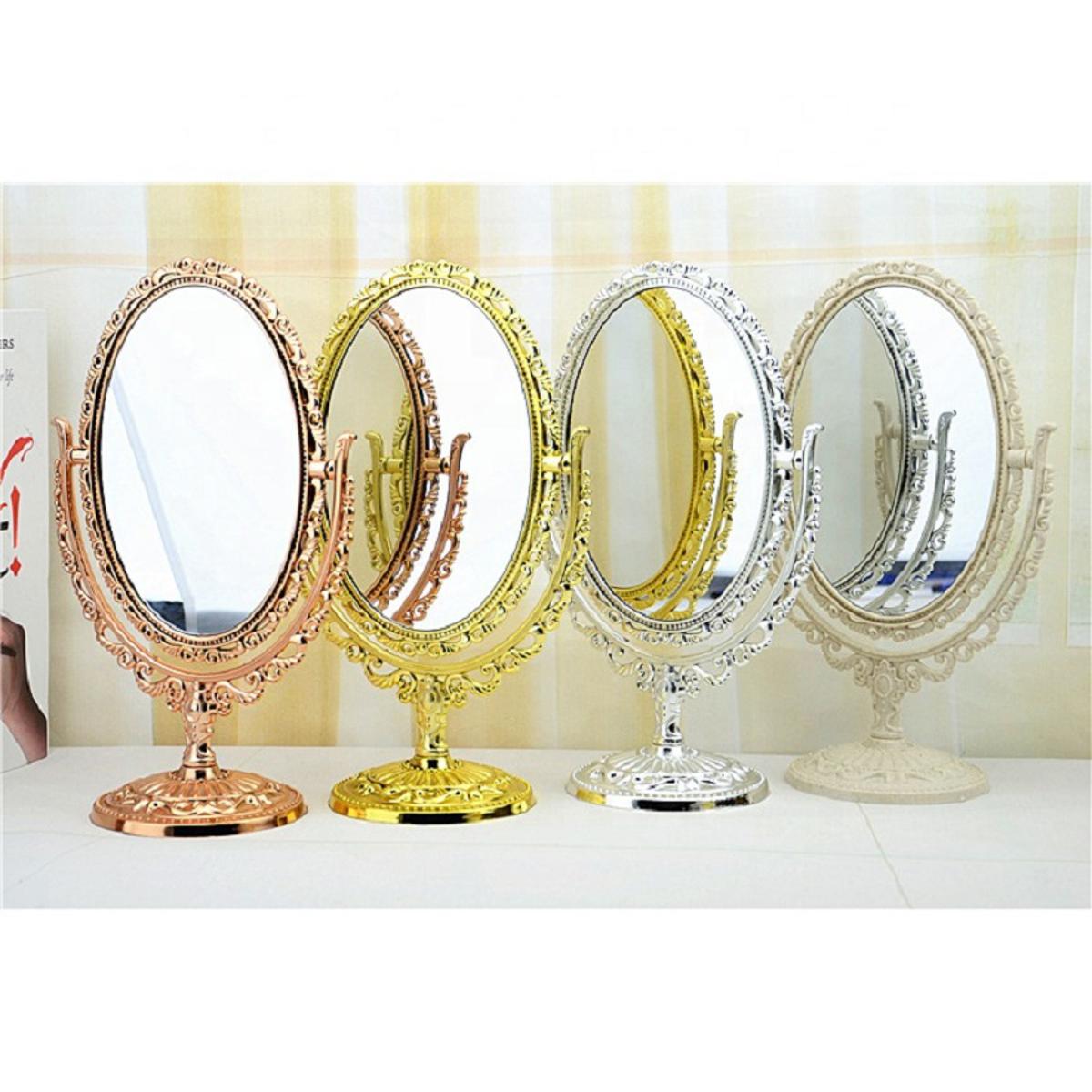 Roll Over Image To Zoom In Prime Mirror With Stand For Shaving Double Sided Magnifier Mirror For Women Makeup Silver Pack Of 1 For Girls And  Boys - Mirror - Mirror - Mirror