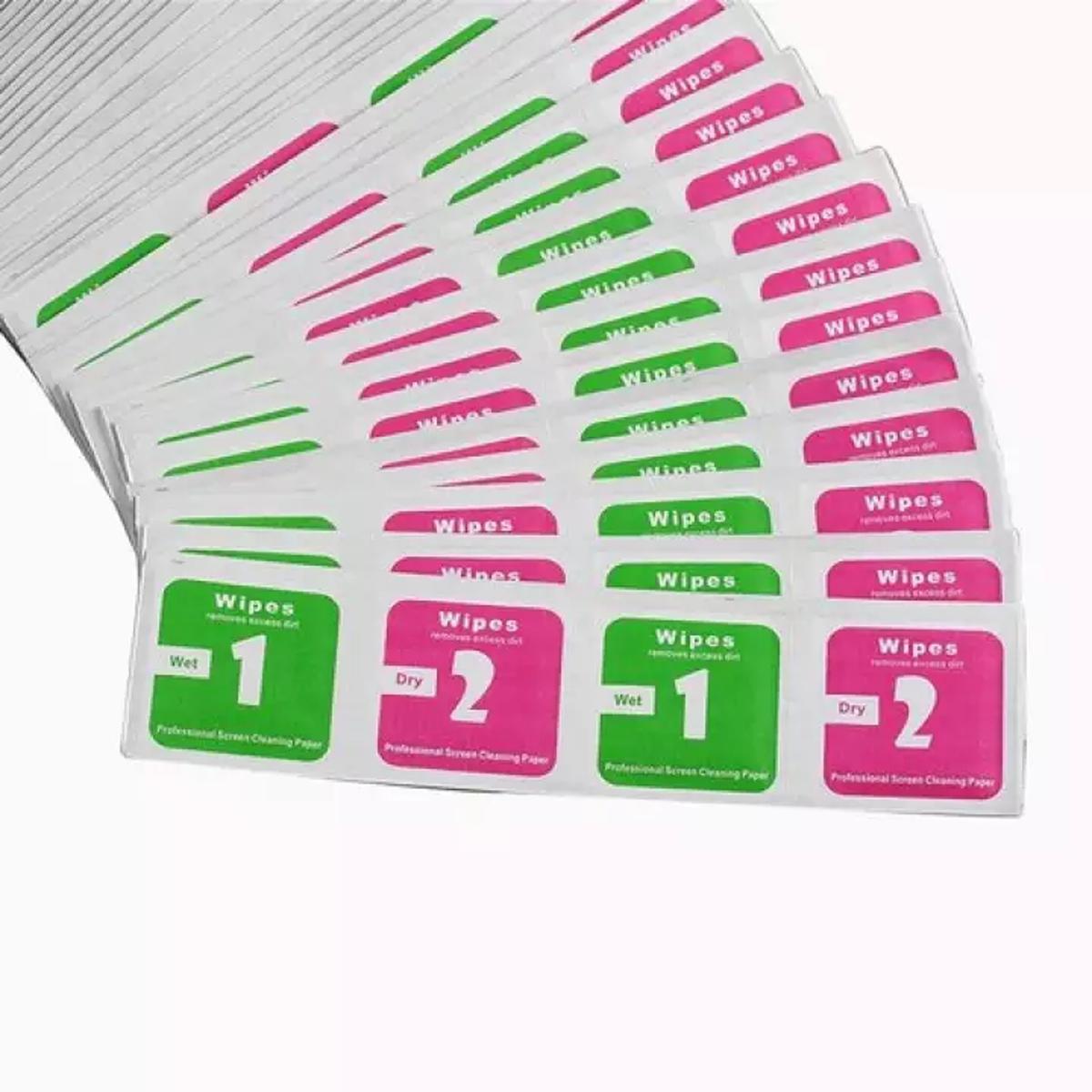 100 Set (200 pcs) Set Mobile Screen/Glass Cleaner Screen Cleaning Wipes. 