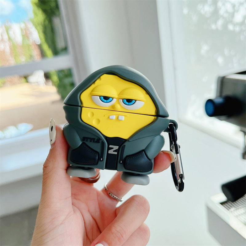 Apple bluetooth headset pods p star for air spongebob spongepants big ro2 protective case personality 2/3 generation shell. 