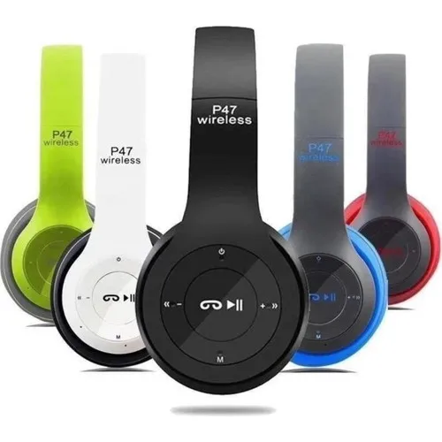 P47 Wireless Headset with Clear Stereo Sound and Bluetooth 5.0 Foldable and Feature-Rich Audio Headphones Solution Neckband. 