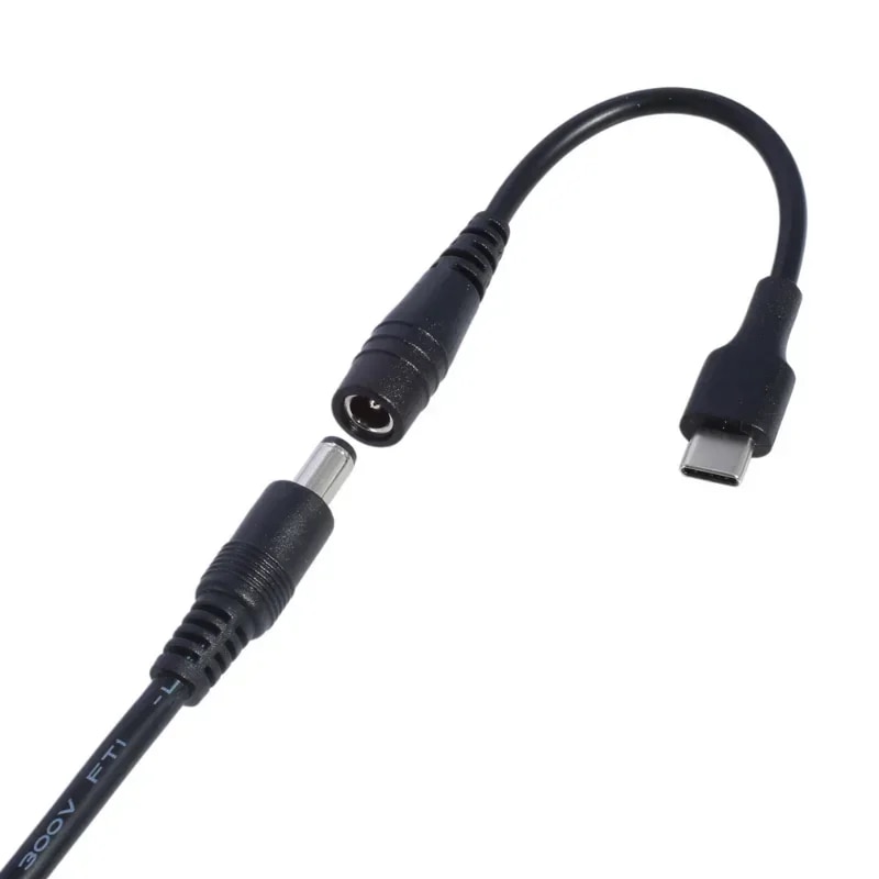 DC Type-c Female To 5.5*2.1 Female Cables 5521 Power Jack DC Power Conector 5.5x2.1 Adapter USB Type C Converter. 