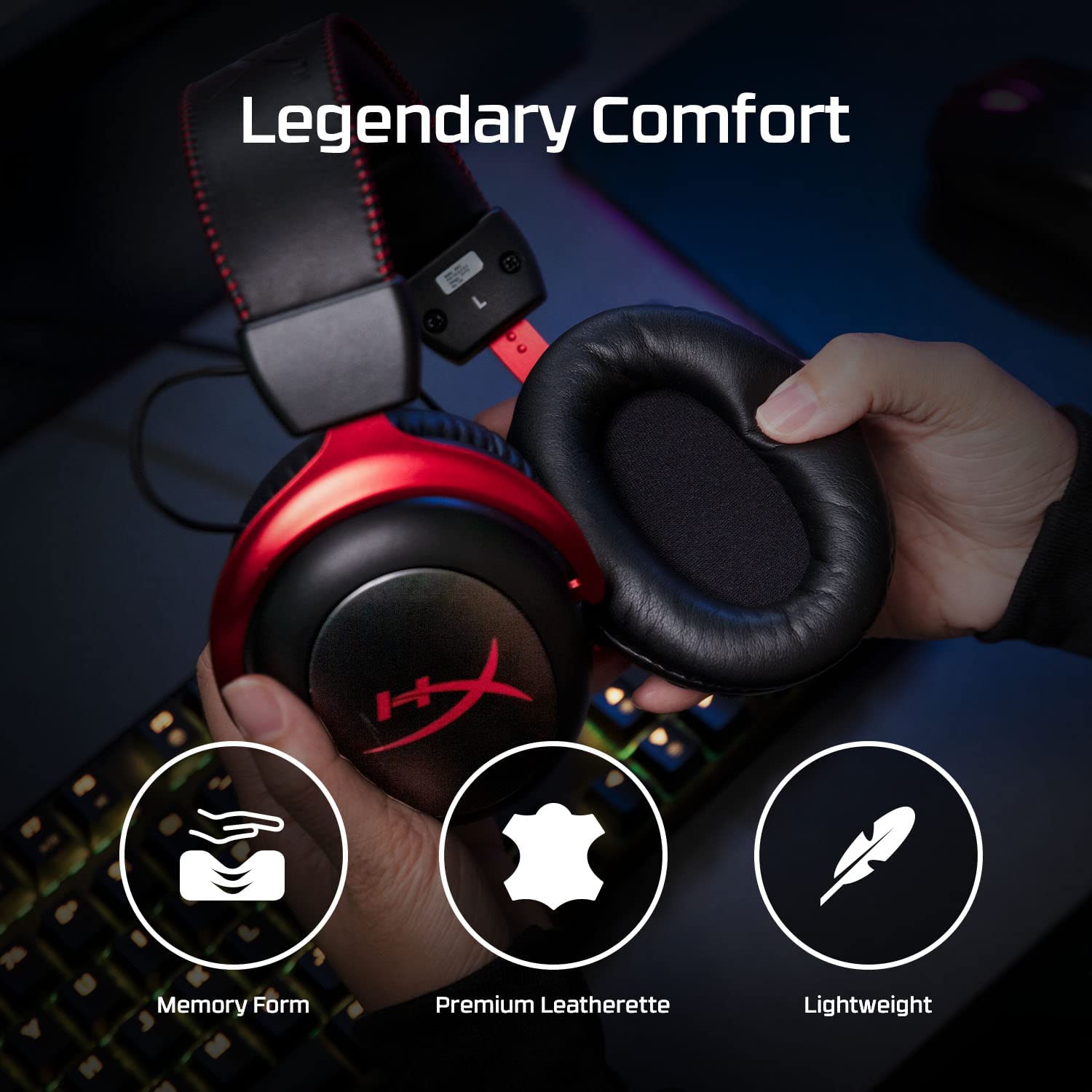 HYPERX CLOUD II 7.1 SURROUND SOUND GAMING HEADSET (WIRELESS). 