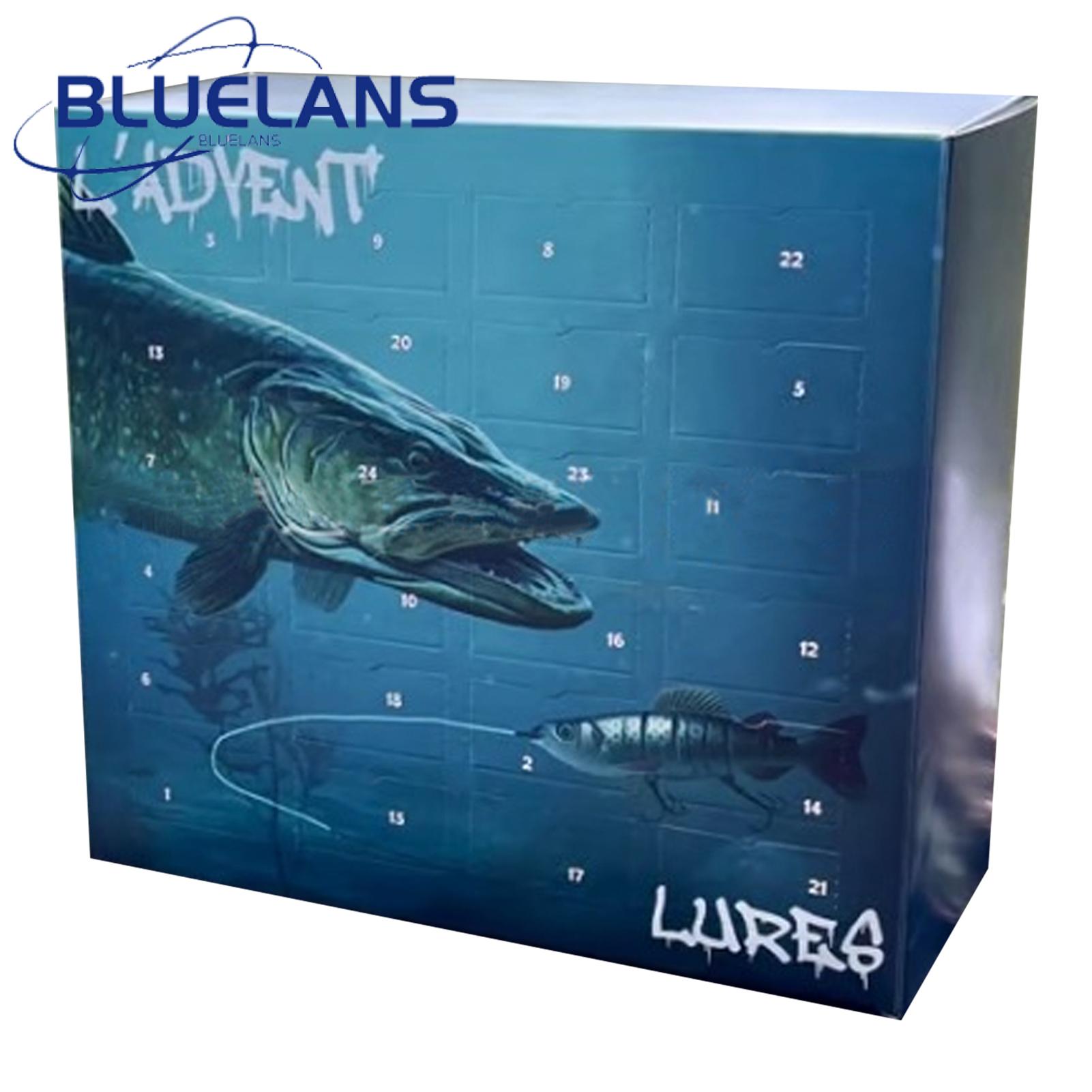 Fishing Advent Calendar 2024 Fishing Lure Advent Calendar 24 Days Christmas Countdown Gifts for Anglers Men Boys Christmas Countdown Fishing Gift