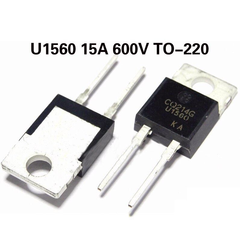 A CLASS MUR1560 U1560 1560 15A 600V Schottky Recovery Diode Package TO-220 Rectifier Transistor 2 Pin Leads - Multi Plug - Multi Plug. 