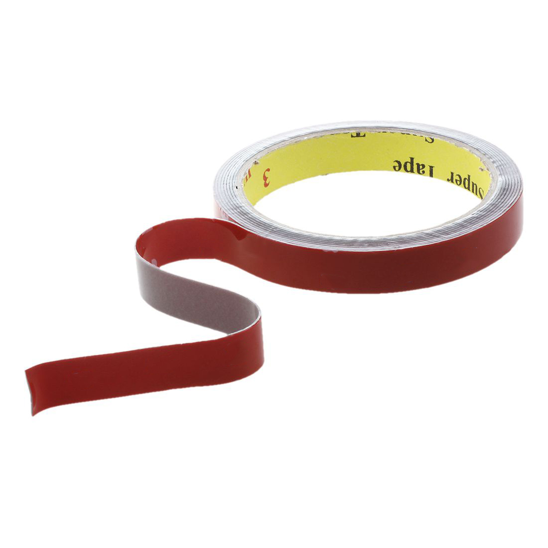 Tape , 2 Pcs 3M Length 10mm and 15mm Strong Permanent Double Sided Super Sticky Foam Tape Roll for Vehicle Car Red. 