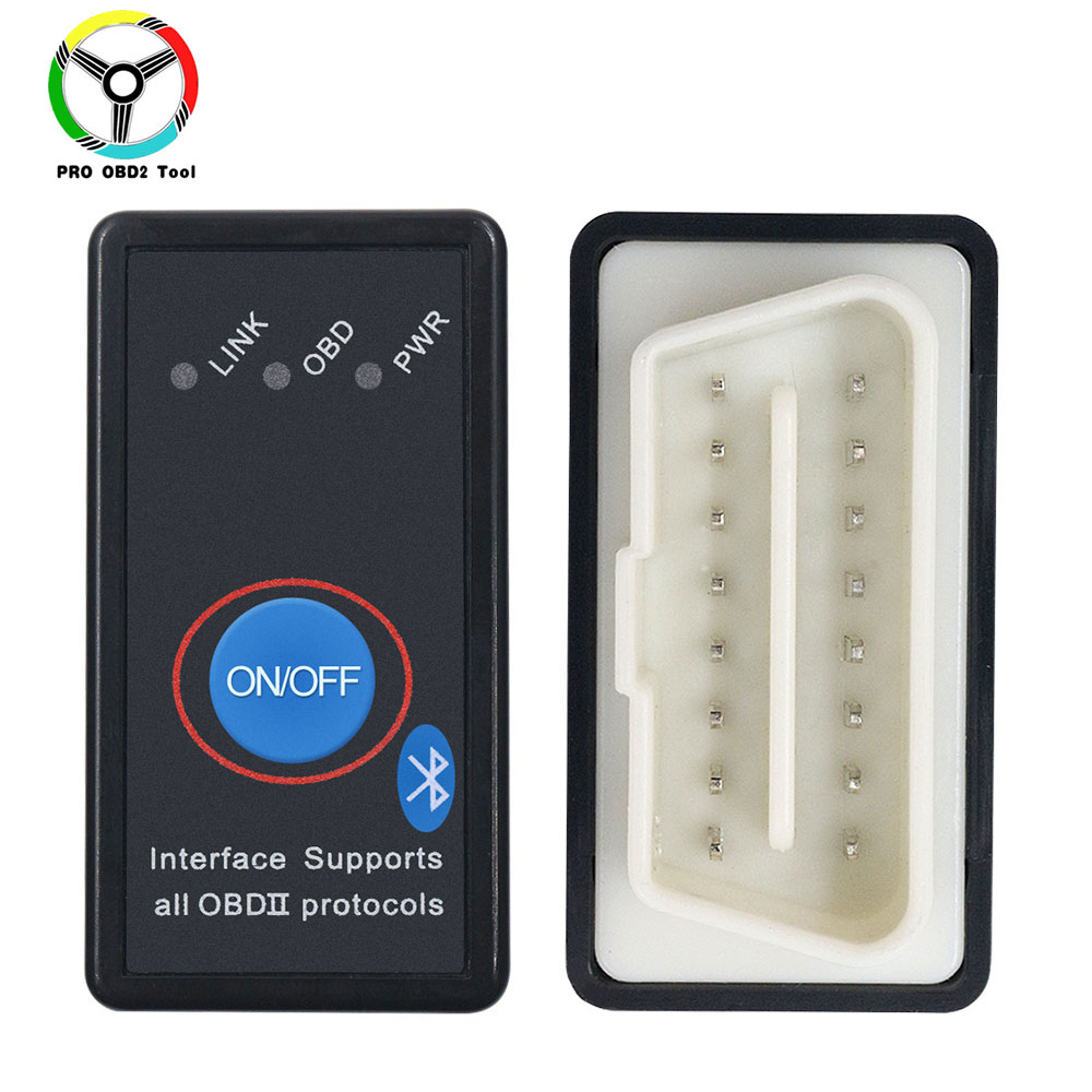 Quality ELM 327 Switch V2.1 Bluetooth OBD2 CAN-BUS  OBDII Protocols Diagnostic Tool Super Mini ELM327 v2.1 Car Scanner. 