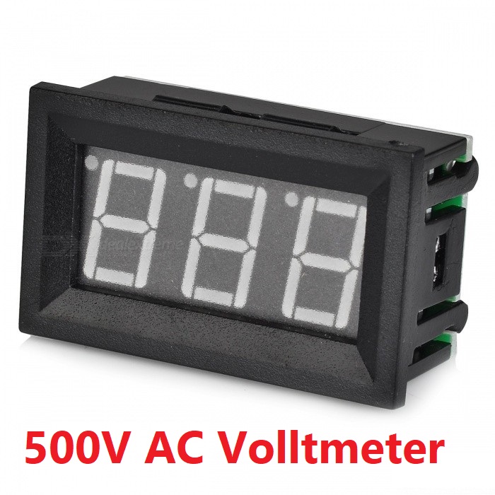YB27A 500V AC Voltmeter AC 60-500V 0.56 Inch Digital Display Voltmeter Panel Mount Volt Meter 2 Wire Digital AC Voltmeter RED Display Voltage Tester Tools. 