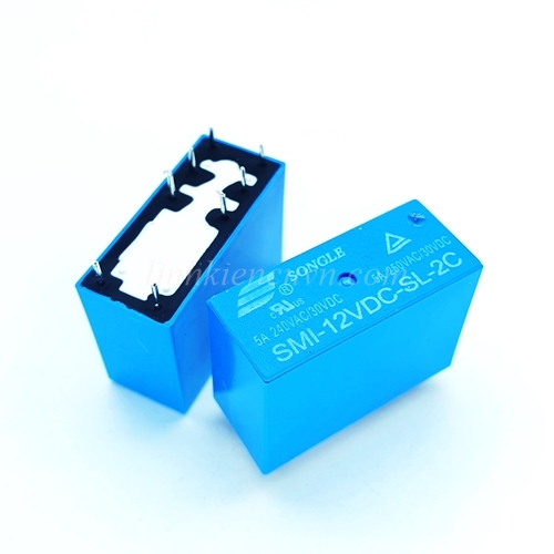 SLIM RELAY 12V Relay 12V Relay Switch DC 12V Relay 8 Pin 5A DC Coil DPDT Auto Universal Relay SMI-12VDC-SL-2C PCB Mount Power Relay 12V Relay 5A 220V Switch. 