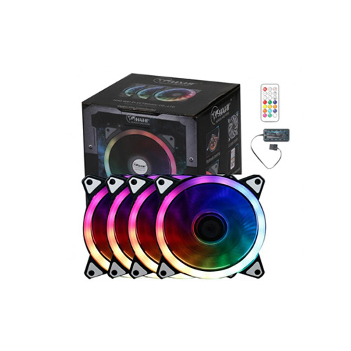 HXHF HF200 6in1 And 5in1 RGB Case Cooling Fan With Remote Control And 10 Ports Hub 120Mm Fan For Cooling The System With Stylish RGB Computer Components Fans & Heatsinks Cooling Fans. 