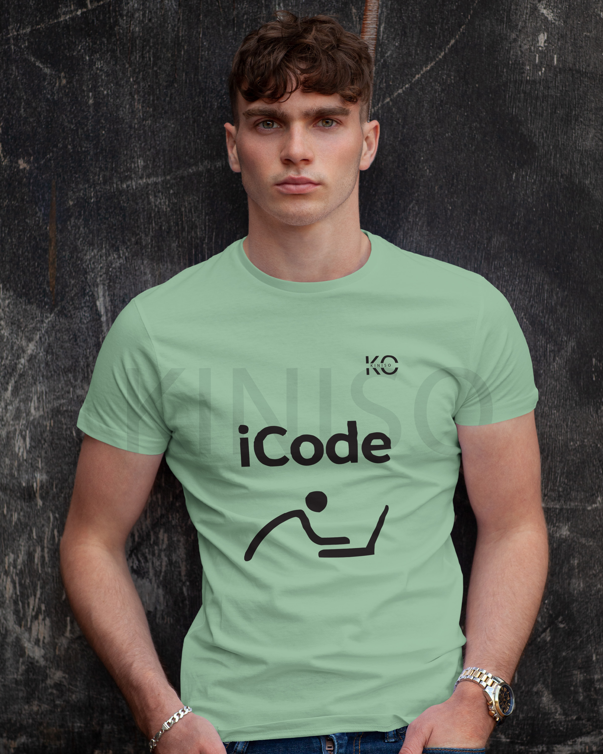 Tech Tshirt - iCode - technology tee for Men in DHAKA by KINISO. 