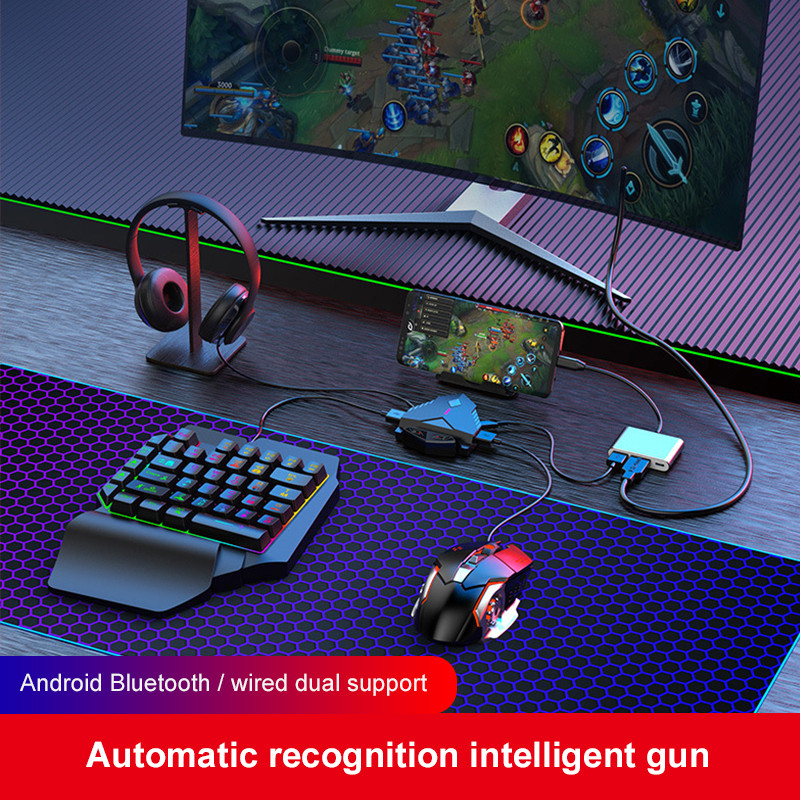 Lingzha 2Pro Pubg Controller Mobile Gamepad Bluetooth-Compatible Connection Keyboard Mouse Pubg Gaming Converter For Android. 