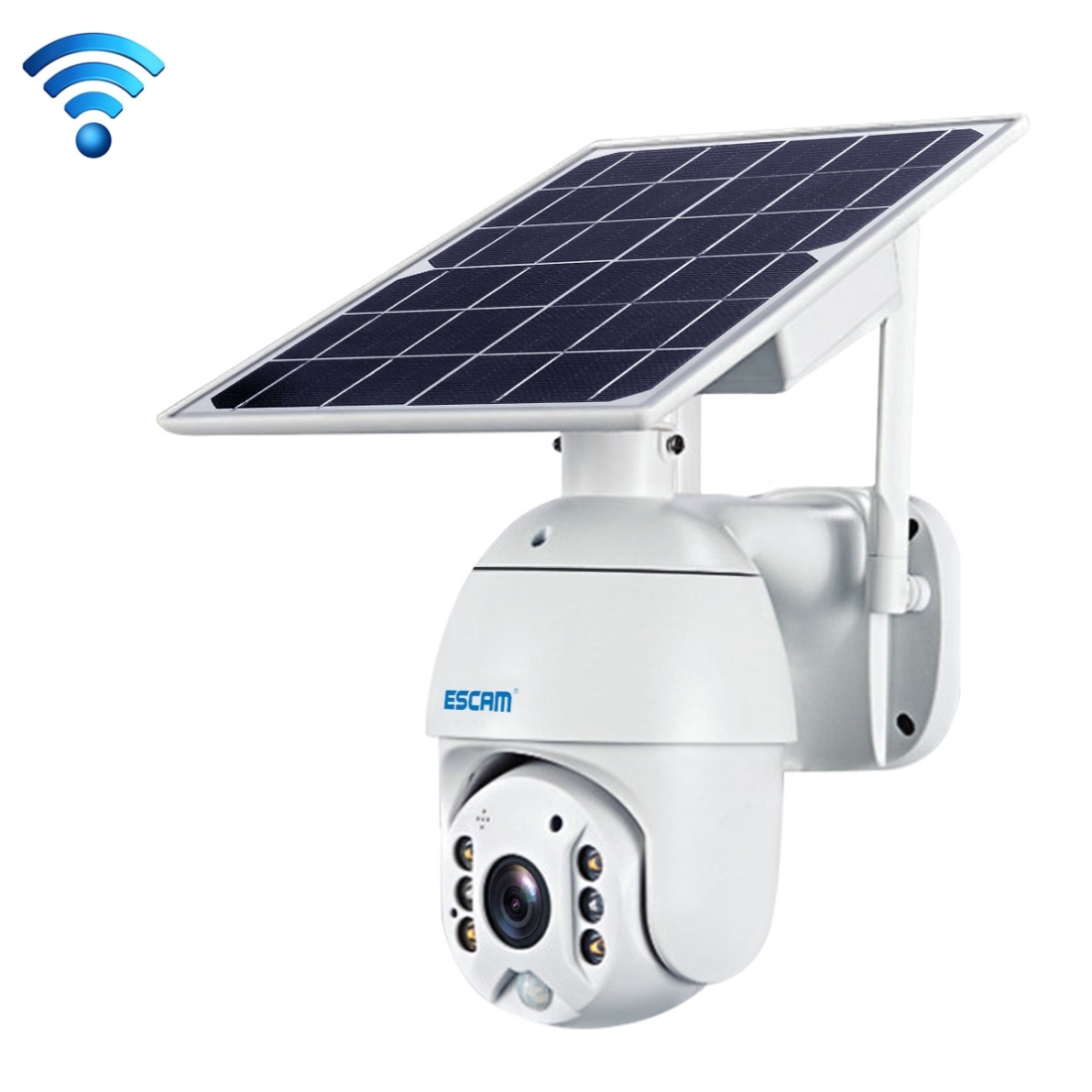 (Ready Now)ESCAM QF280 HD 1080P IP66 Waterproof WiFi Solar Panel PT IP Camera with Battery, Support Night Vision / Motion Detection / TF Card / Two Way Audio