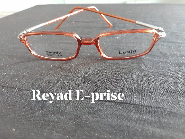 New Lexin_Eyeglass Rectangle frame transparent red