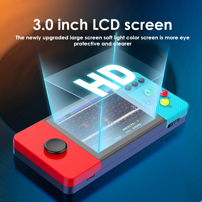 New K9 Video Game Console Handheld Game Player Mini Game Console Built in 500 Classic 8 Bit Games Dual Wireless Gamepad HD/AV Output. 