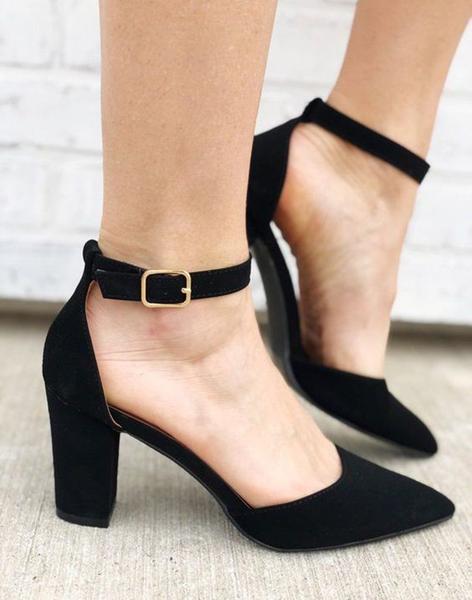 Ankle Strap Belly Heel Shoes Cap New Fashionable Box Balance