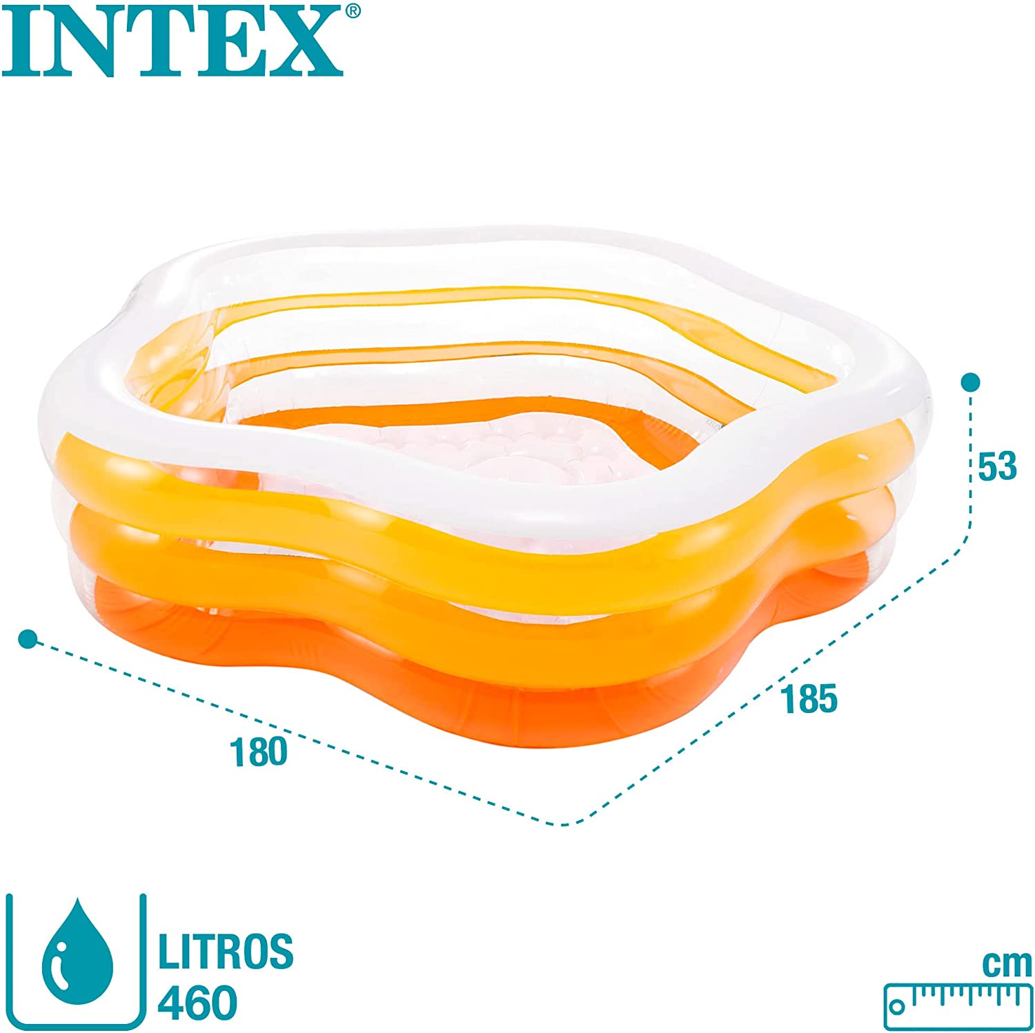 Intex Wetset Summer Colours Swim Centre 73 x 71 Inch Pool  56495NP. 