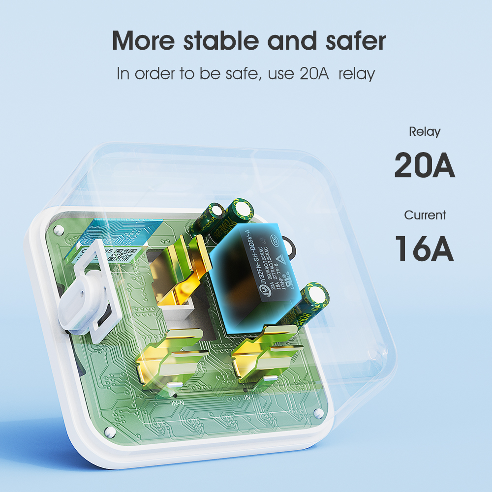 SMATRUL Tuya Wifi Smart Plug Universal Plug 2 Pin 3 Pin Socket with Power Monitor Type-C Timer Voice Control for Google Home Alexa Water motor Electric Geyser Water Heater 3500W. 