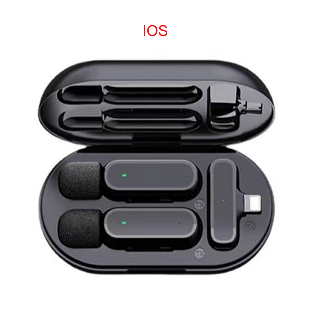 Xiaomi Mijia Wireless Lavalier Microphone with Charging Box Audio Video Noise Cancel Record Plug-and-Play Mic for IOS Android. 