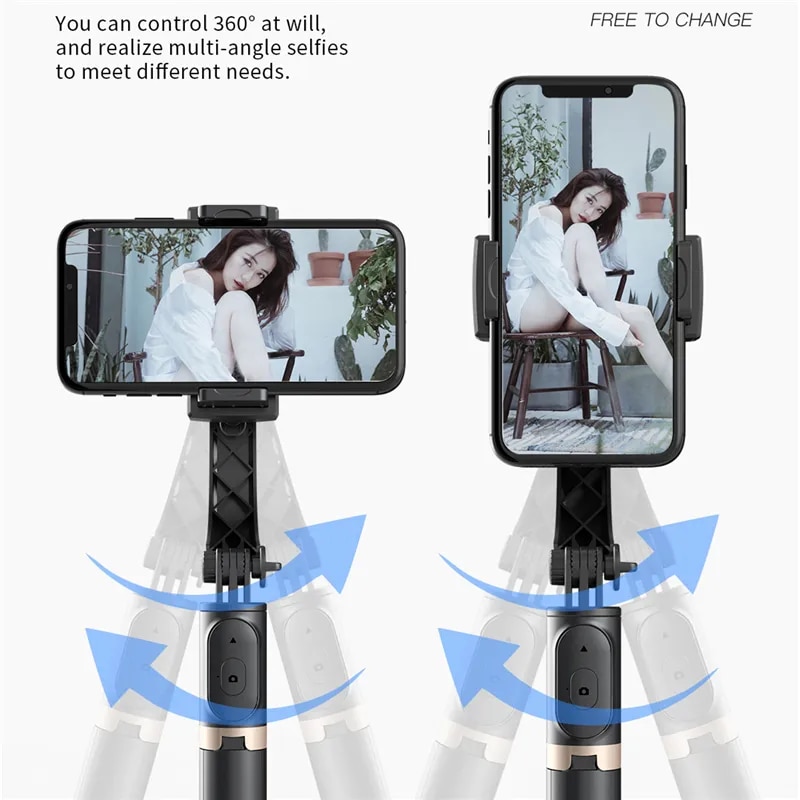 FANGTUOSI Mobile Video stabilizer Bluetooth selfie stick tripod Gimbal Stabilizer For Smartphone Live vertical bracket. 