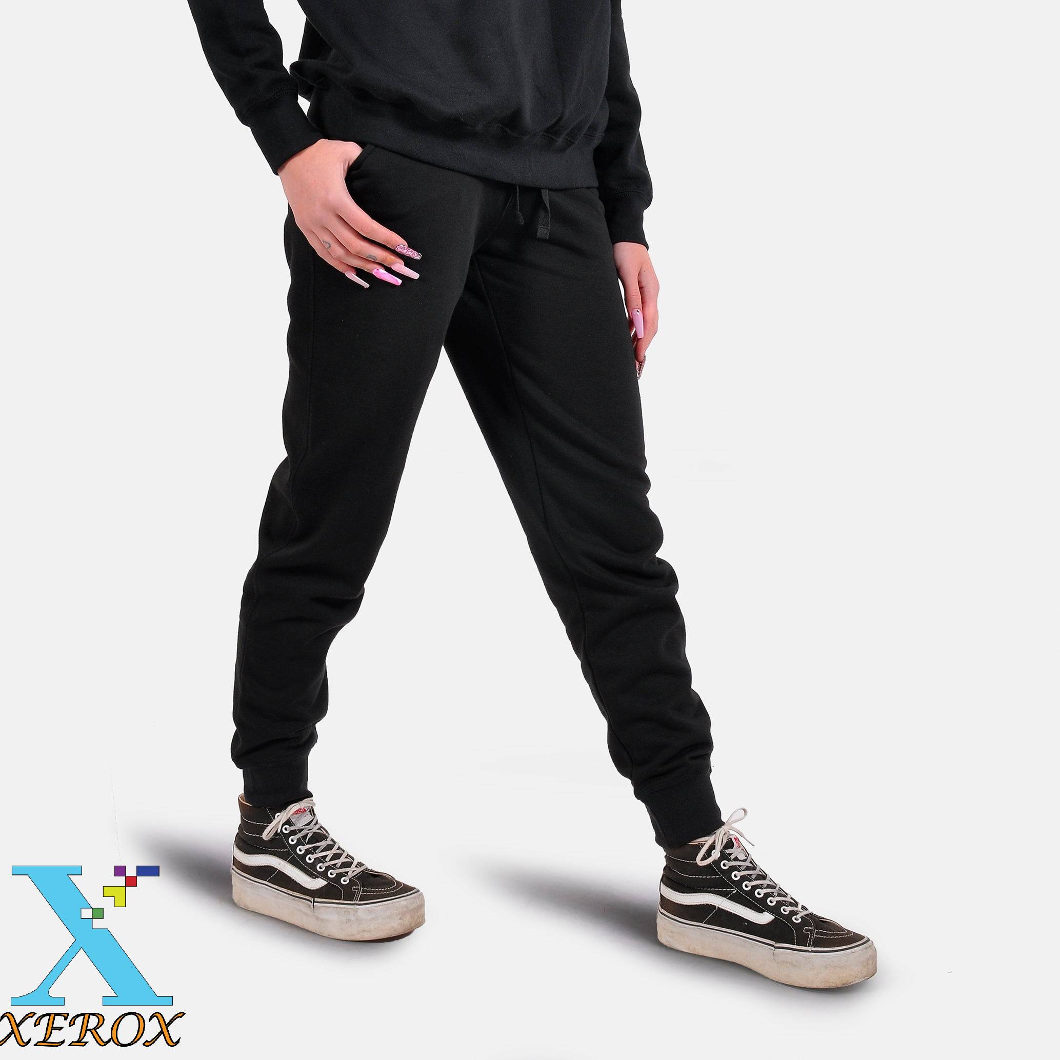 black slim joggers mens