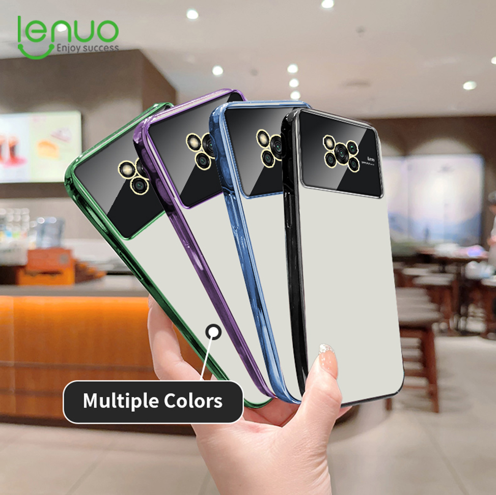 Lenuo New Design Accessories Mobile Phone Case for Xiaomi Poco X3 / X3 Pro / X3 NFC Luxury Big Camera Window Shockproof Back Cover