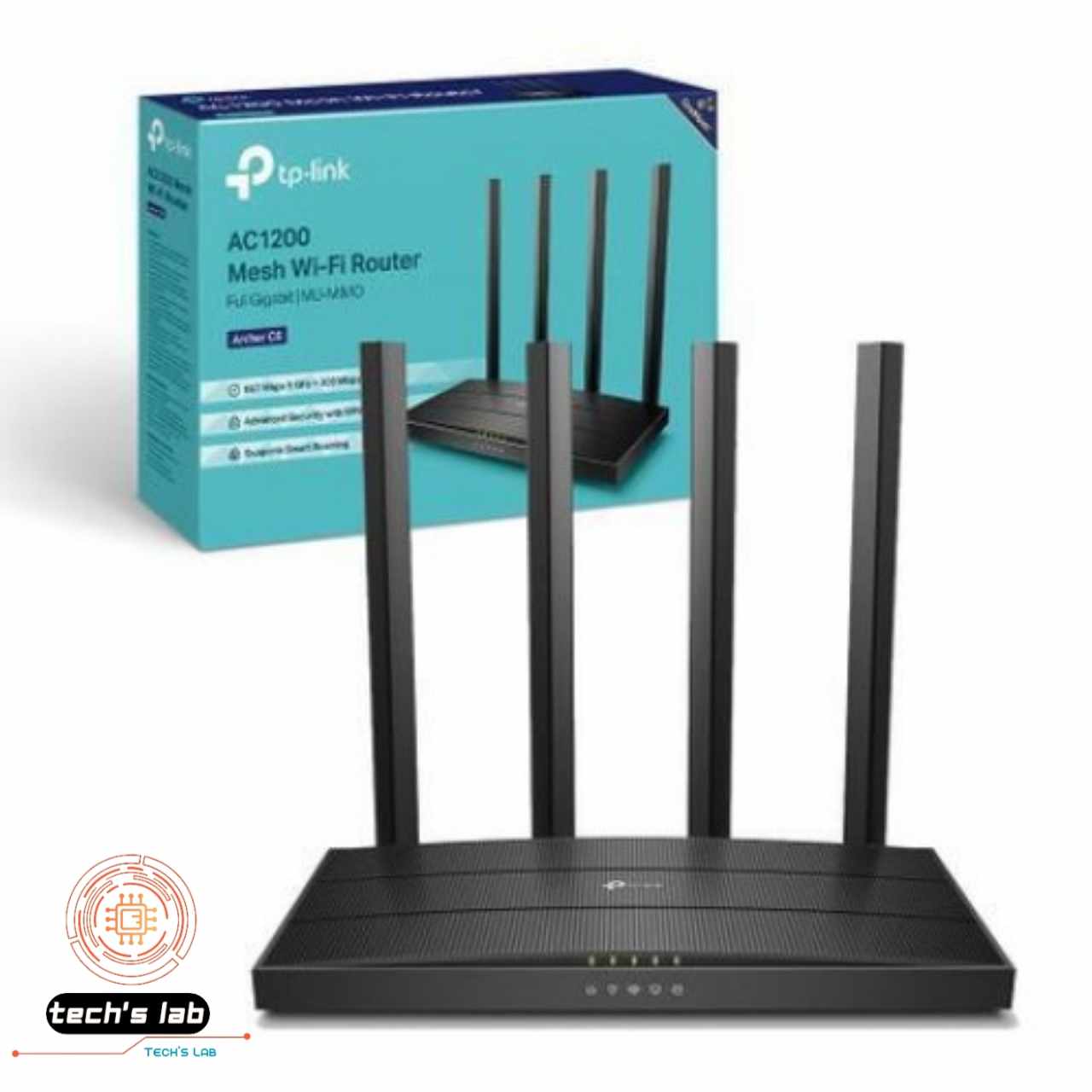 TP-Link Archer C6 V4 - Supports 802.11 AC Standard - Simultaneous 1.4GHz 400 Mbps - MU-MIMO Dual WiFi Router - AC1200 Wireless MU-MIMO Gigabit Router. 