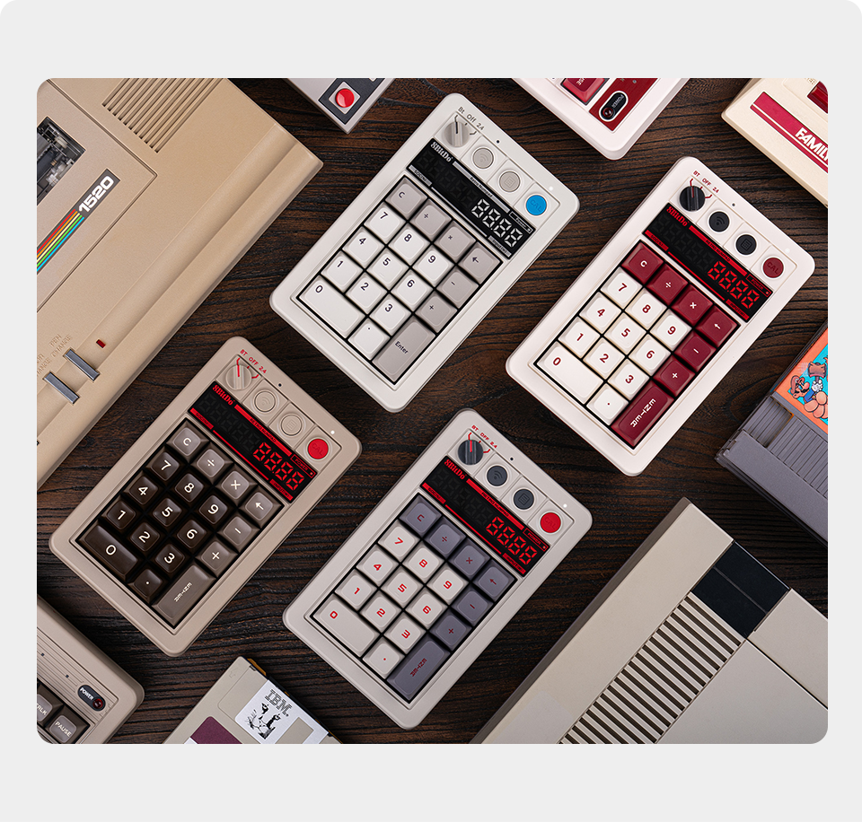 8BitDo Retro 18 Mechanical Numpad, Supports Calculator Mode, Bluetooth / 2.4G / Wired Numpad for Windows and Android. 