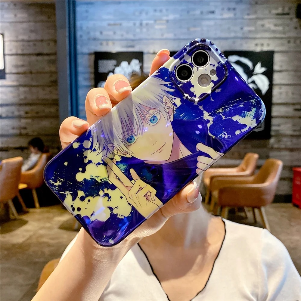 Jujutsu Kaisen Anime Itadori Yuji Ryomen Sukuna Phone Case for iphone 15 14 13 12 Pro Max 11 8 Plus Xs Max XR Blu-ray Soft Cover. 